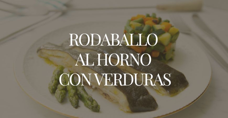 Rodaballo al horno con verduras