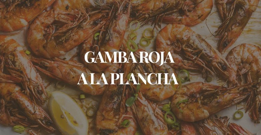 Gamba roja a la plancha con sal marina