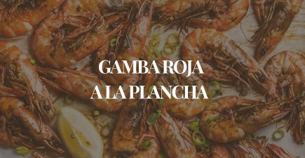Gamba roja a la plancha con sal marina