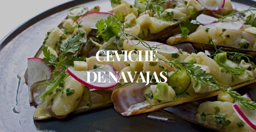 Ceviche de navajas al estilo mexicano